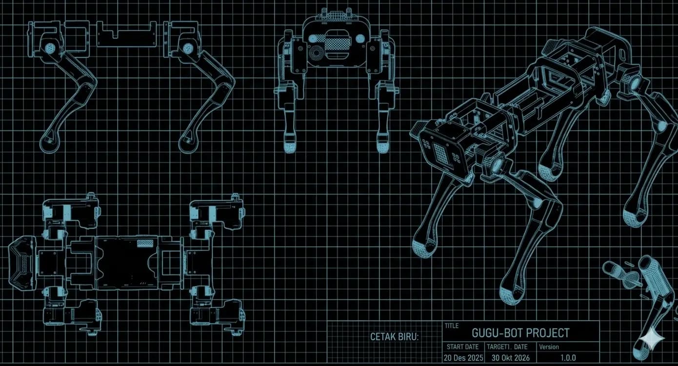 Blueprint GuGu-Bot autonomous quadruped robot project