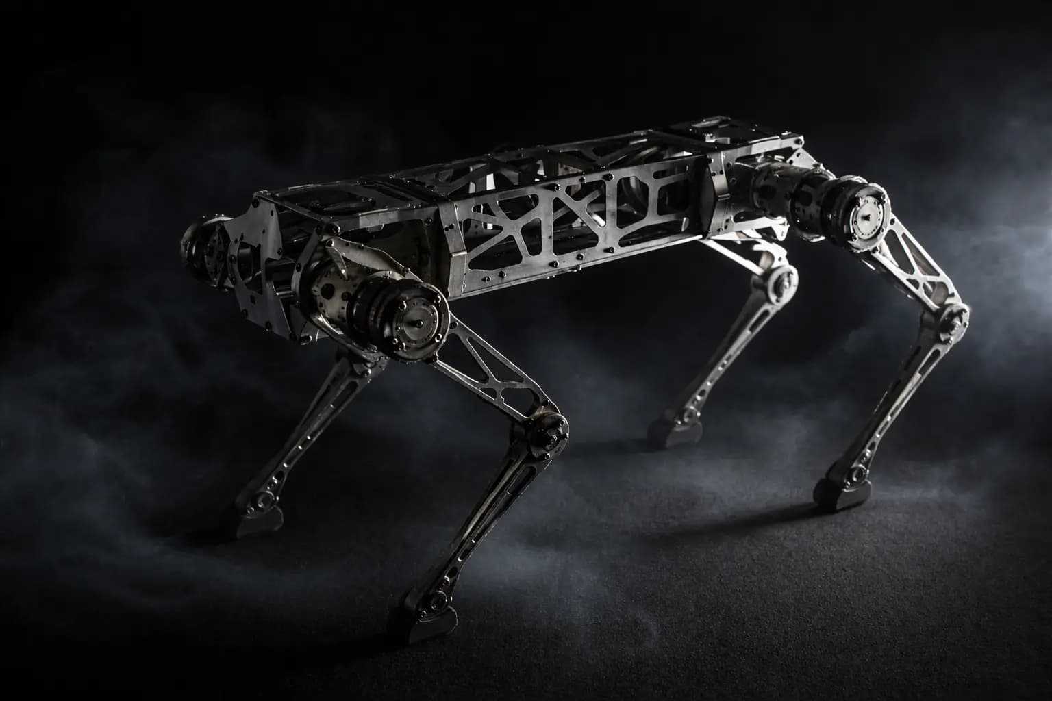 Skeletal quadruped dog robot carousel image